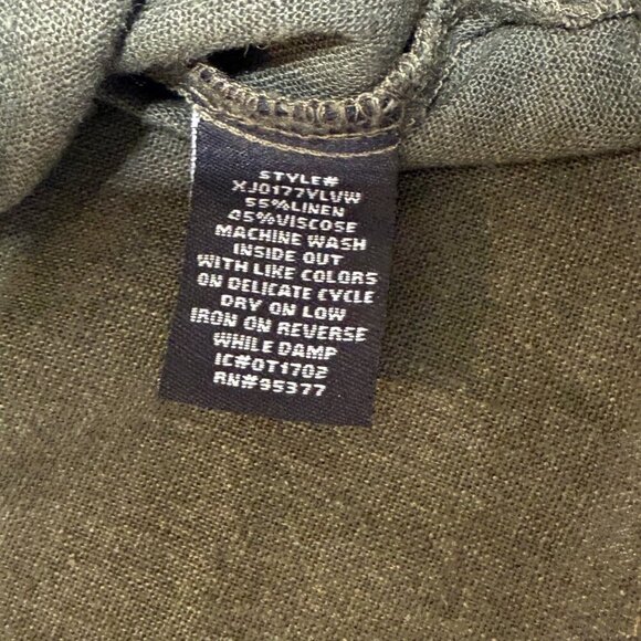 Sanctuary Womens Olive Green Belted Utility Jacket S Linen Blend  Pockets - Picture 4 of 6